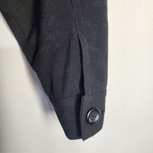 Coldwater Creek Womens Jacket Size Small Pockets Button Up Black Stretch Lined - Picture 7 of 10
